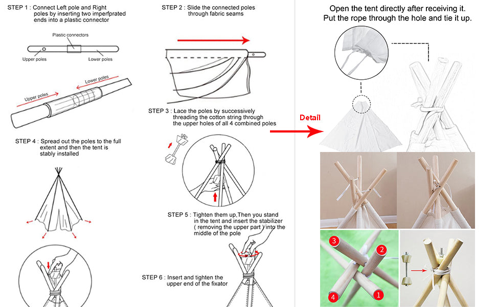 tent assembly instructions Wisairt Kids Play Tent, Washable Foldable Teepee Tent, Outdoor Indoor – WISAIRT