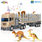 Truck Toy Transport Car Carrier Truck Toy with 2 Dinosaurs